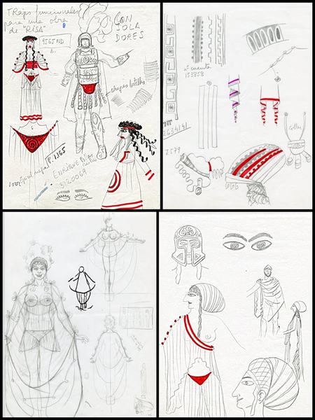 Fotografía y figurines de Lisístrata, 1996